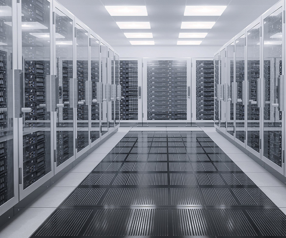Das Innere eines Serverraums