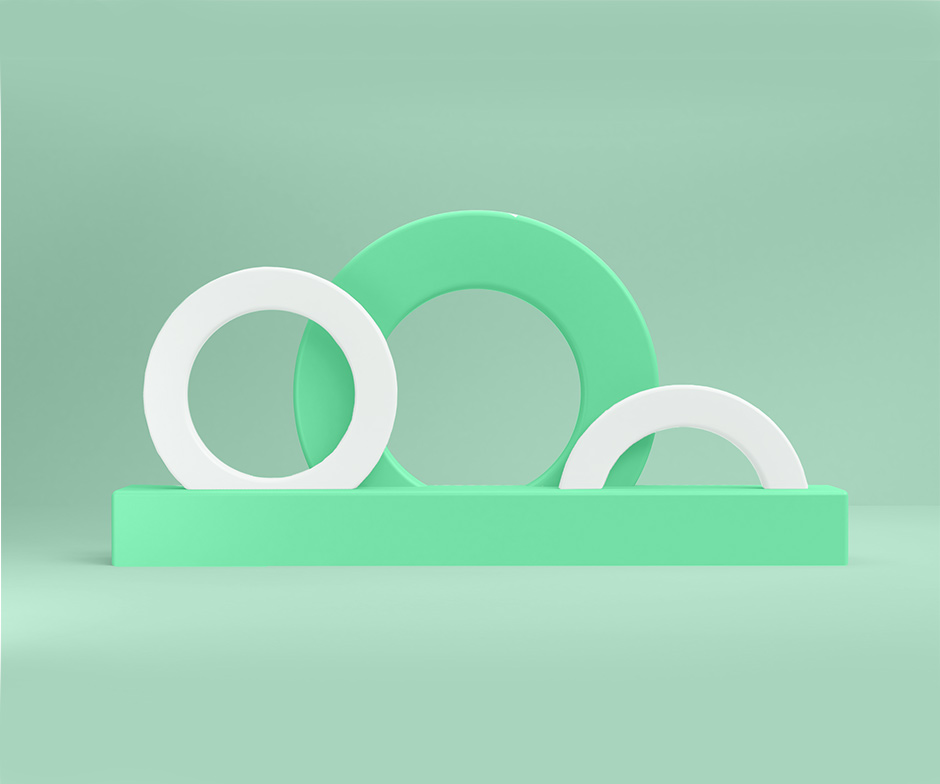 Weiße und grüne Ringe