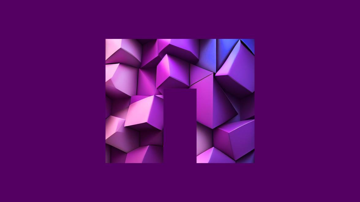 Logo NetApp sur fond violet