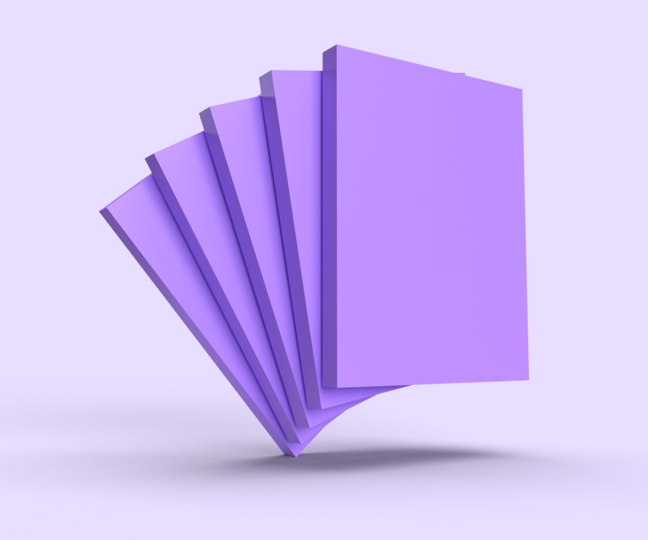 Rectangles violets se mélangeant dans un environnement pourpre