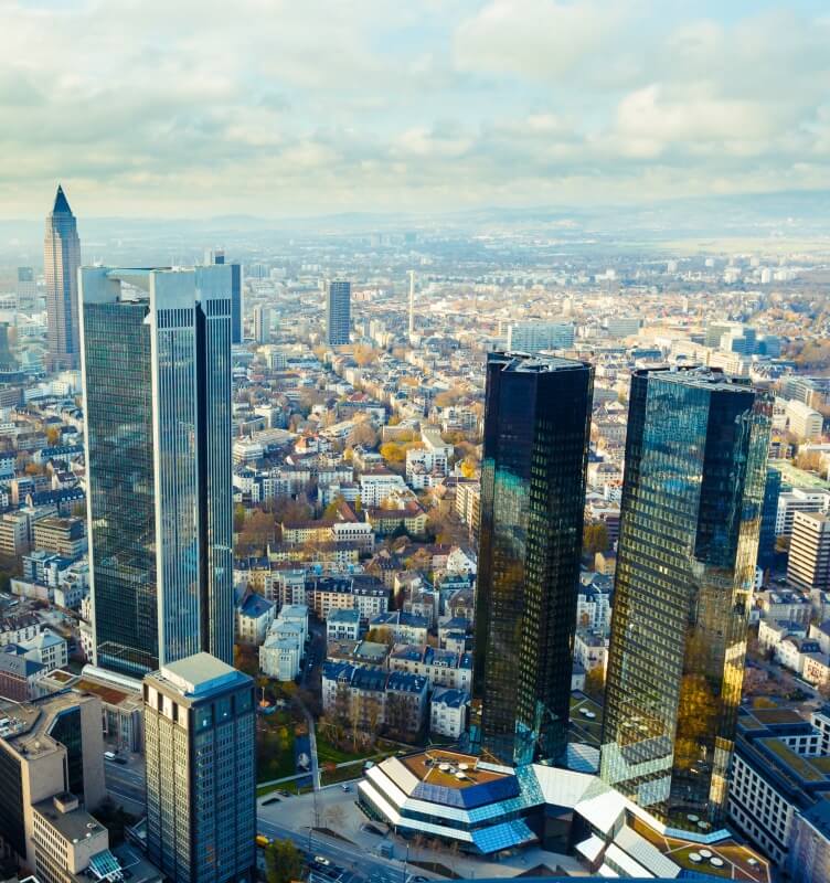 ドイツ、フランクフルトの高層ビル
