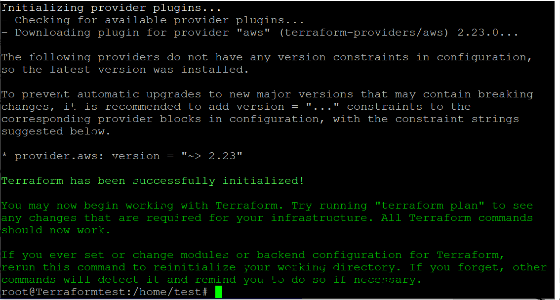 Initializing provider plugins