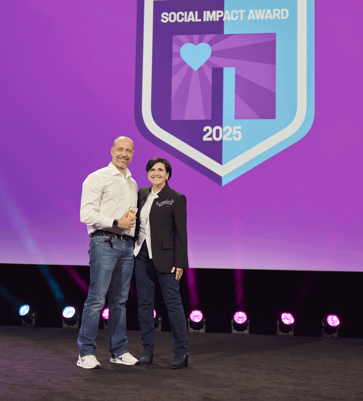 NetApp 2025 Social Impact Awards winner with Gabie Boko