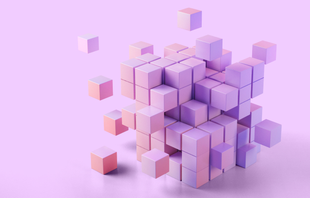 multiple purple cubes