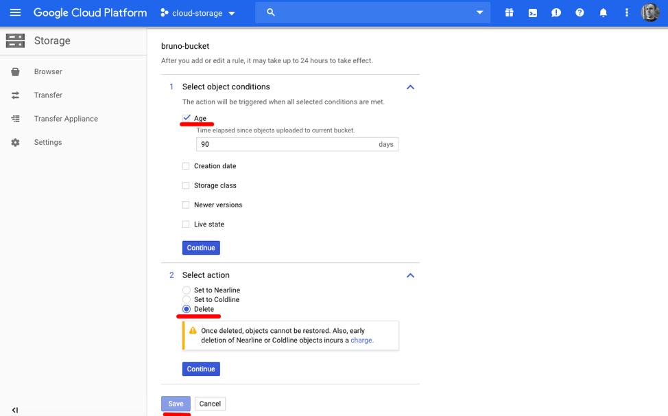 Create a new lifecycle rule.