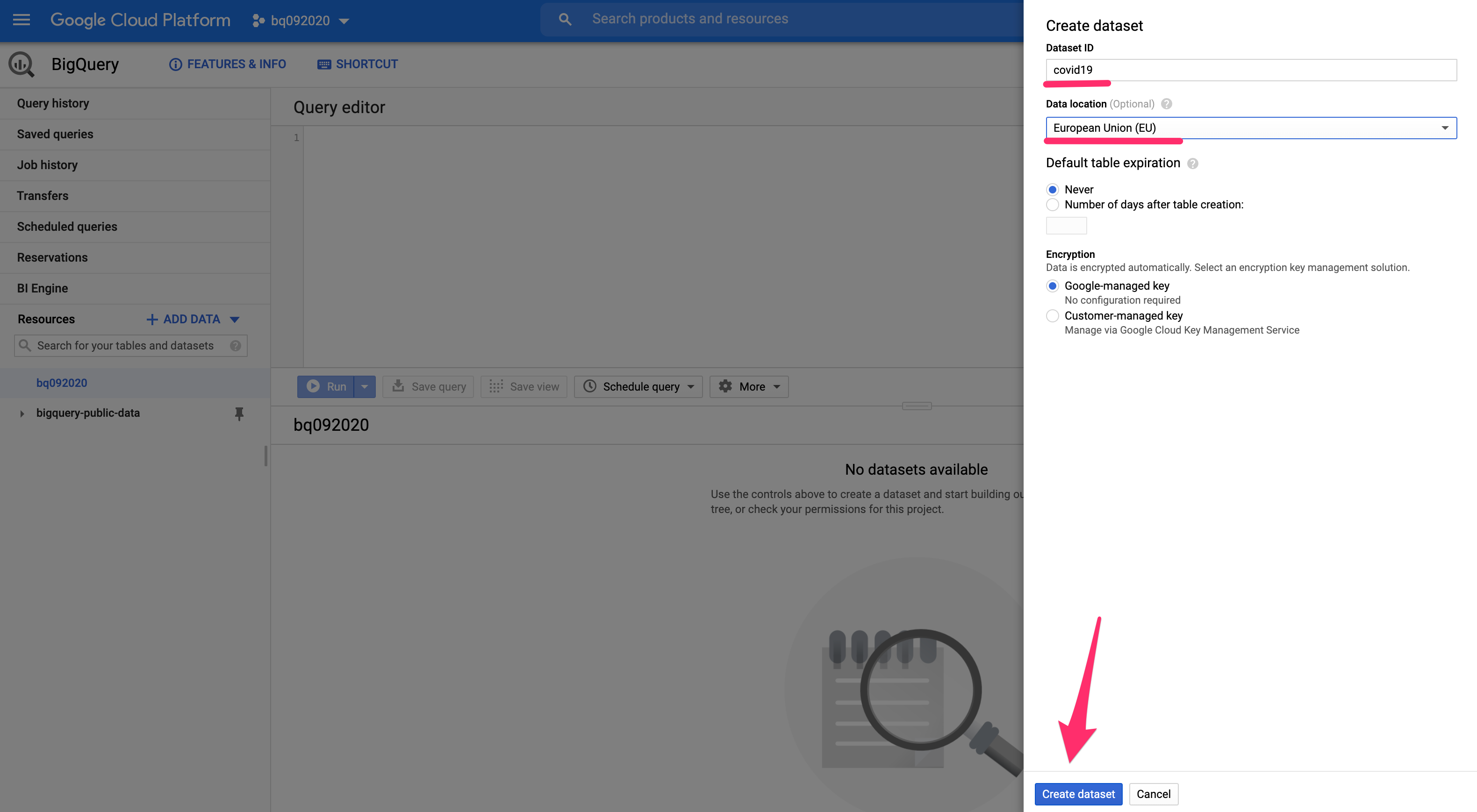 Create dataset