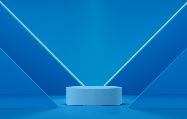 abstract shapes on blue background
