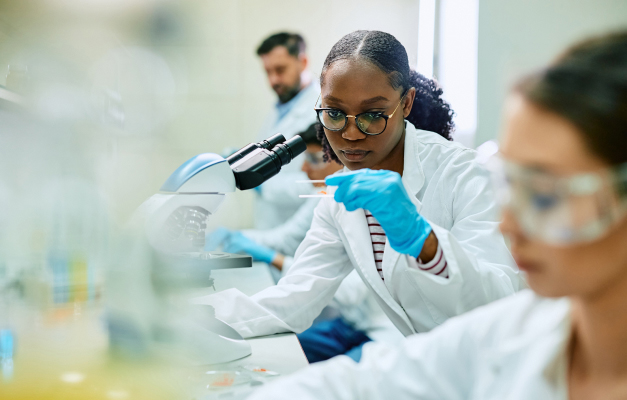 medical examiners in a lab