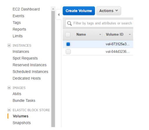 How to create an AWS volume Create an AWS volume