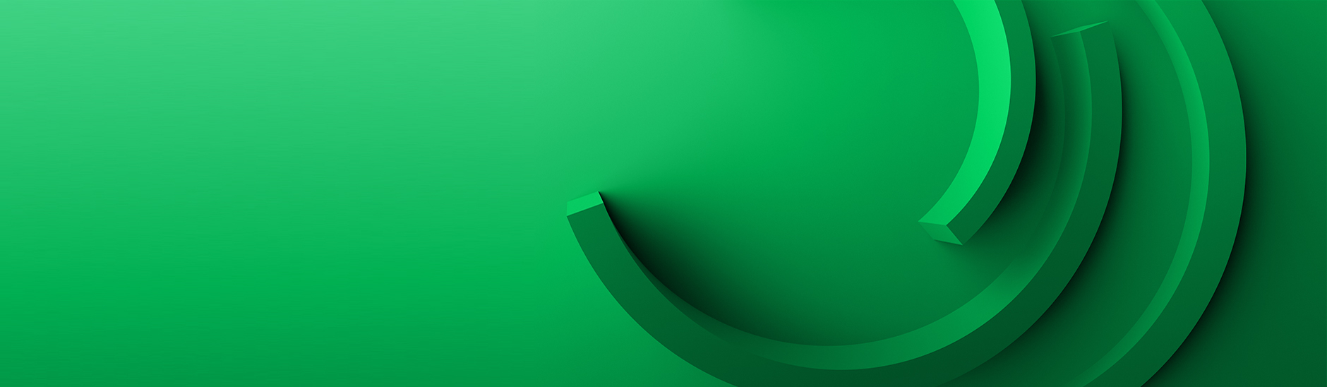 Abstract shape on a green background 