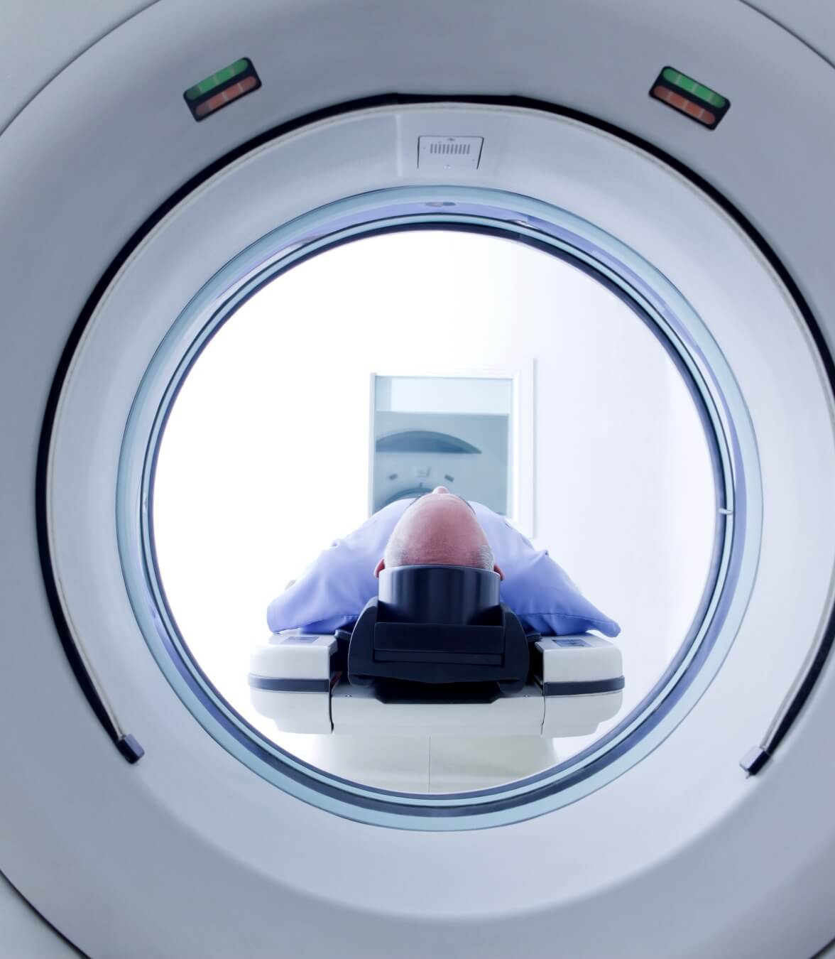 patient inside mri machine