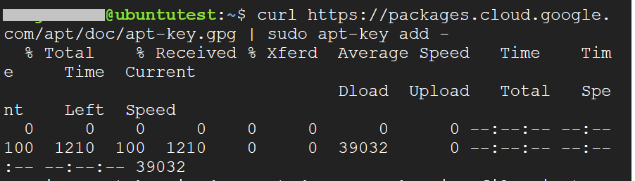 Import Google Cloud Apt repository key