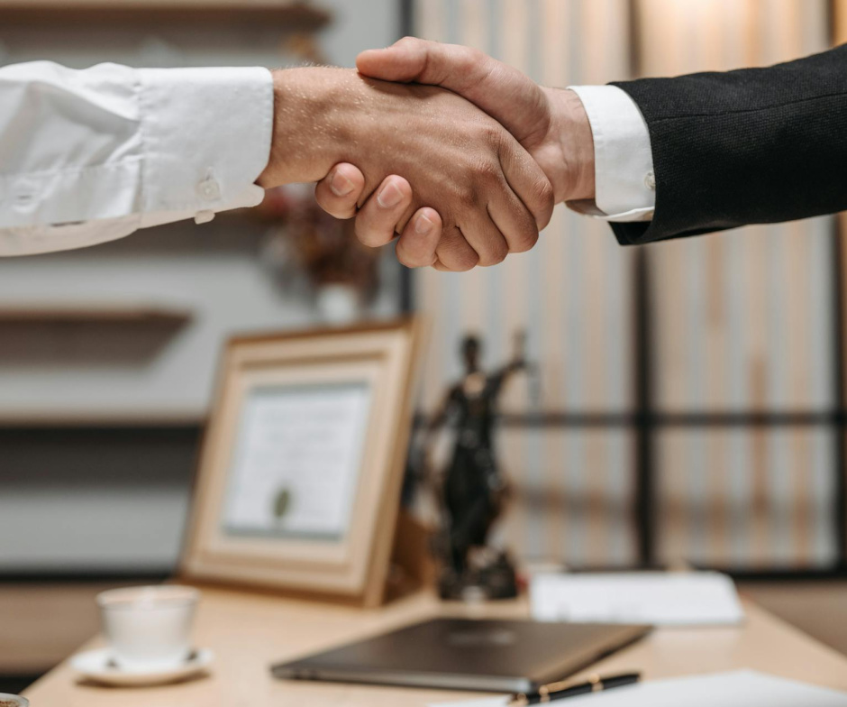professionals shaking hands