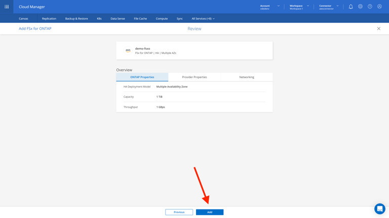 staging.cloudmanager.netapp.com add-working-environment choose-type (AOC) 12