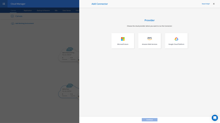 staging.cloudmanager.netapp.com working-environments view=clouds (AOC)