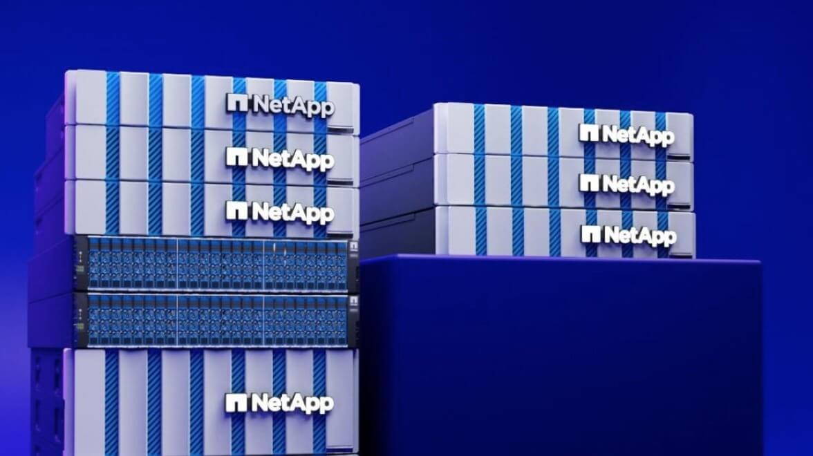 NetApp devices Stacked and placed together