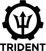 Trident Black and White Logo