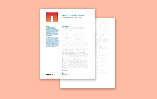 NetApp article called NetApp and PetaGene