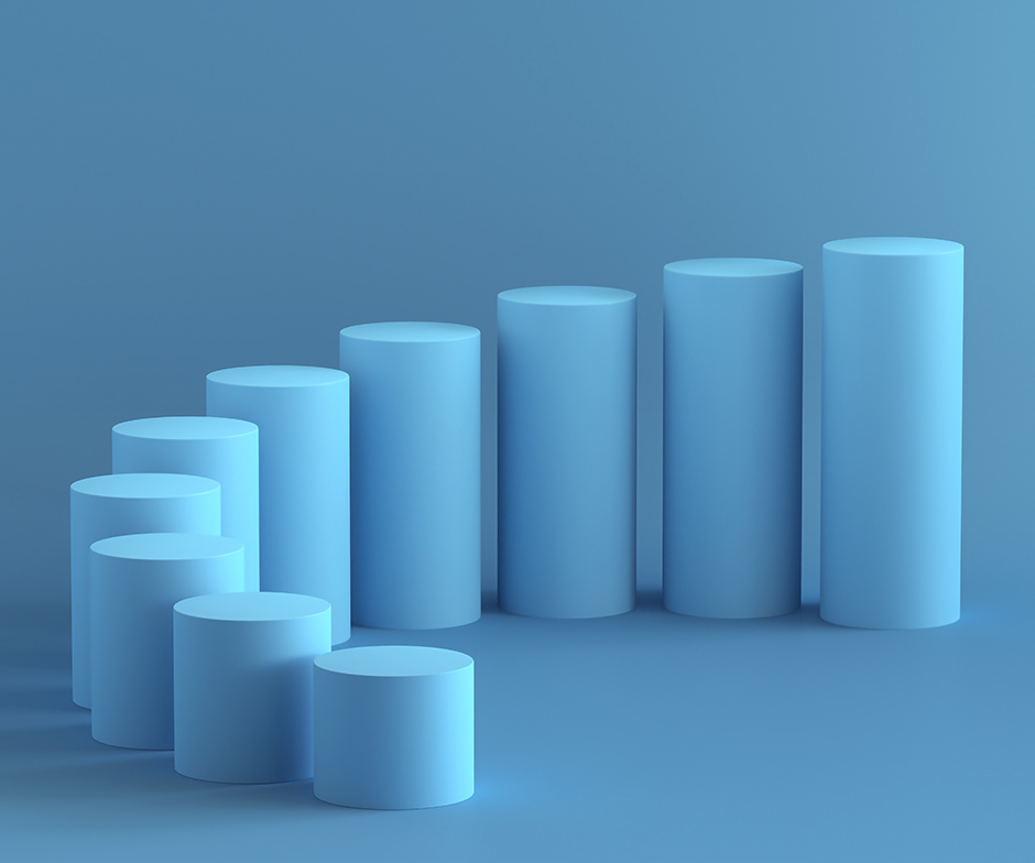 blue cylinder spiral