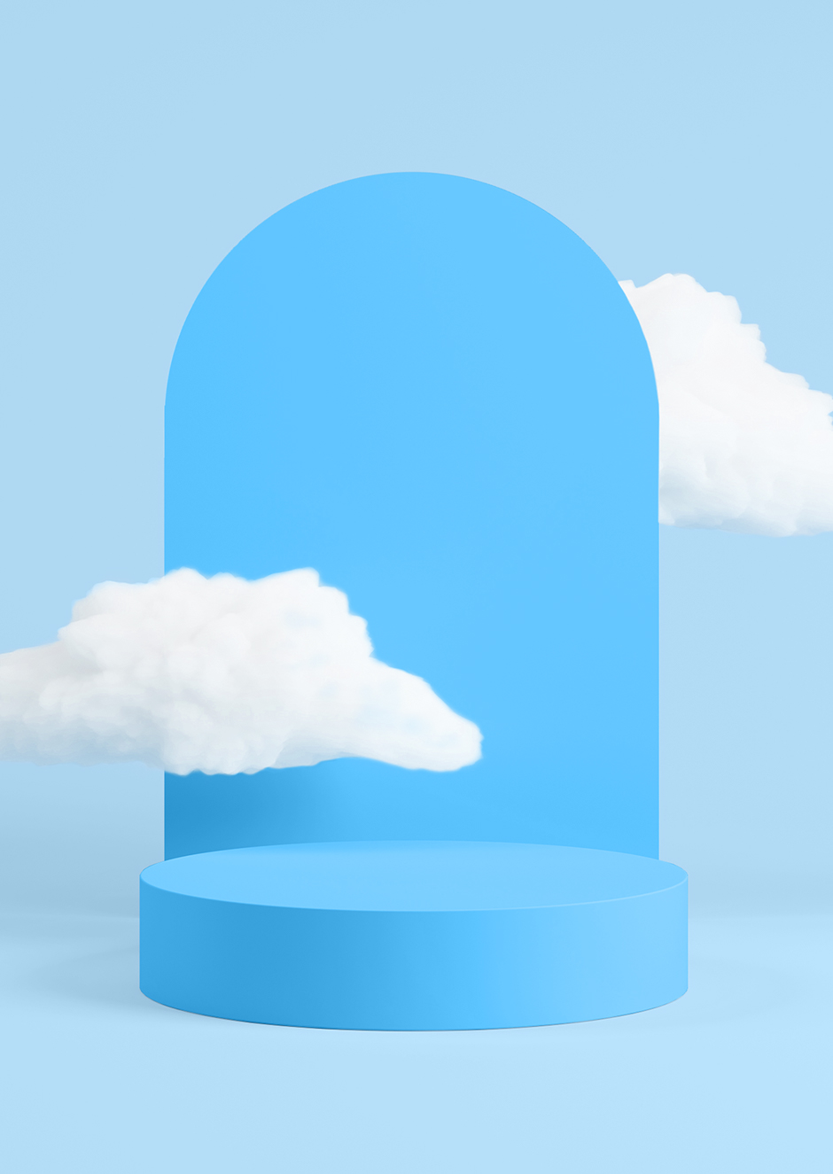 blue arch gate with cloud