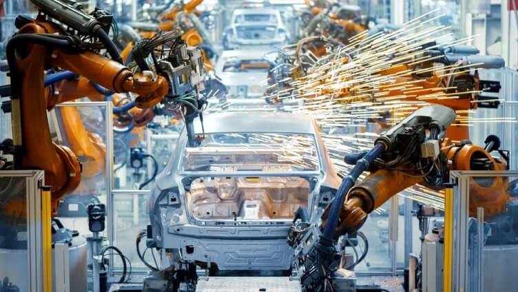 braços robóticos fabricação de carro