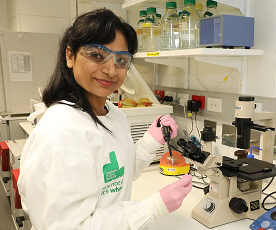 person standing in a lab environment
