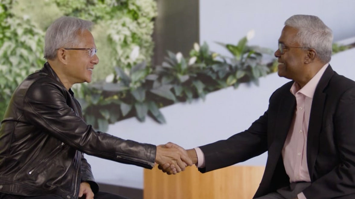 NVIDIA 的黃仁勳和 NetApp 的 George Kurian
